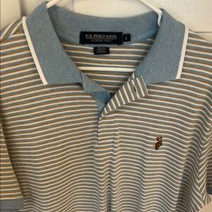 U.S. Polo Assn. Men's Blue Striped Polo Shirt